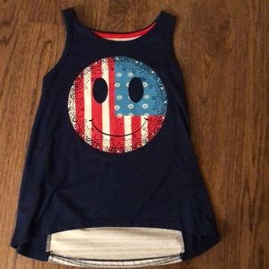 Smiling face flag shirt
